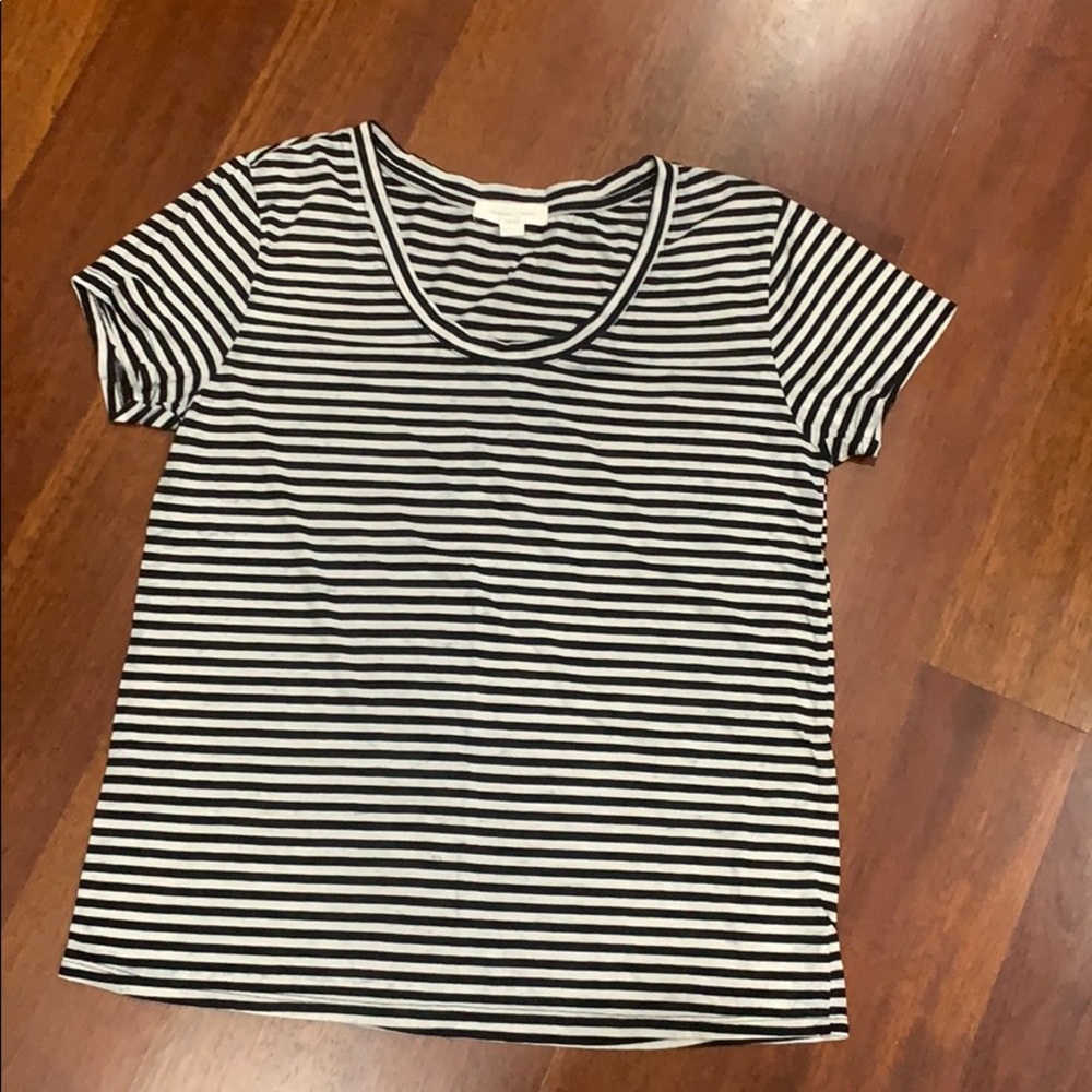 Treasure & bond striped short sleeve shirt